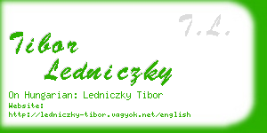 tibor ledniczky business card